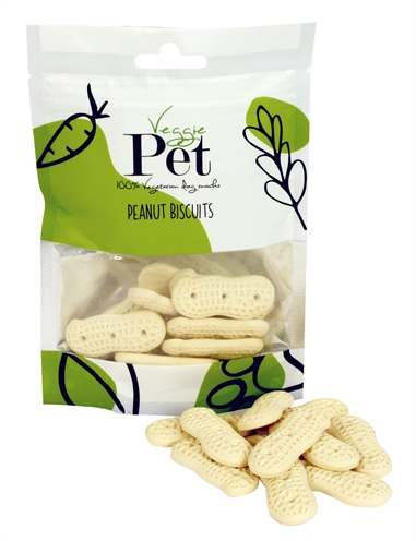 VEGGIE PET Hondenkoekjes Peanut Biscuits 100 gr – Plantaardig