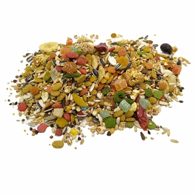 HARECO Papegaaienvoer Amazone Select met Pellets - Vetarm, zaden & fruitblokjes - 5 kg