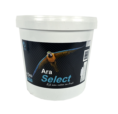 HARECO Voer Papegaaien HARECO ARA SELECT MET PELLETS 4,5 KG – Met zaden en noten
