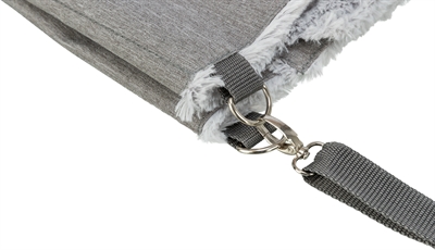 TRIXIE Reisdeken hond Amy Waterafstotend & compact met afneembare schouderriem - Grijs - 100x70 cm