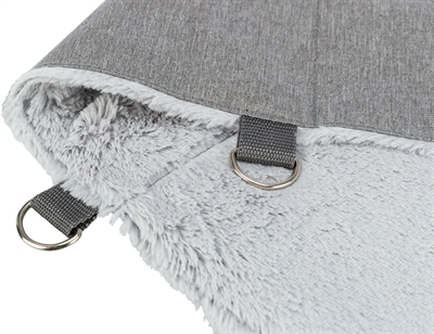 TRIXIE Reisdeken hond Amy Waterafstotend & compact met afneembare schouderriem - Grijs - 100x70 cm
