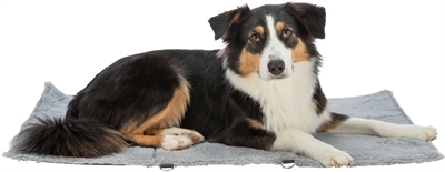 TRIXIE Reisdeken hond Amy Waterafstotend & compact met afneembare schouderriem - Grijs - 100x70 cm