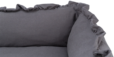 TRIXIE Hondenmand Amelie Hoekig - Wasbare hoes, slipvast geïntegreerd kussen - Donkergrijs - 80x60 cm