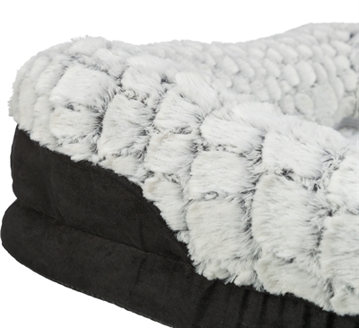 TRIXIE Hondenmand Lino Hoekig Orthopedisch met memory foam - Zwart/Grijs - 110x75 cm