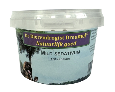 Dierendrogist Mild Sedativum Capsules 150 st – Kalmerend voor Honden