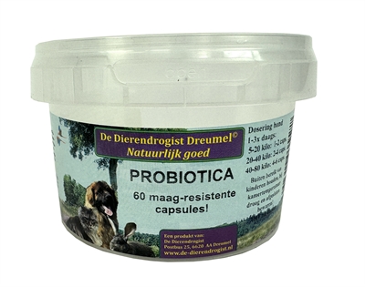 Dierendrogist Probiotica 60 Capsules – Ondersteuning voor de Darmen