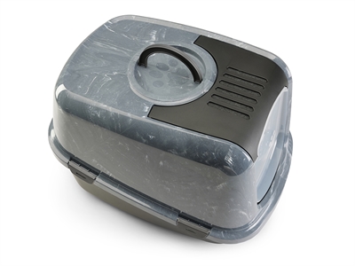 SAVIC Kattenbak Nestor Jumbo Grijs/Zwart 66,5×48,5 cm – XXL