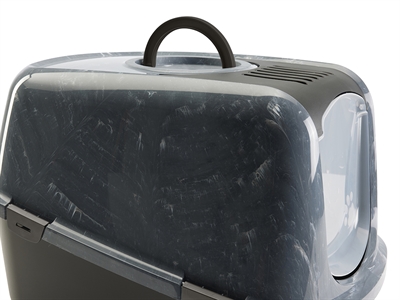 SAVIC Kattenbak Nestor Jumbo Grijs/Zwart 66,5×48,5 cm – XXL