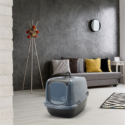 SAVIC Kattenbak Nestor Jumbo Grijs/Zwart 66,5×48,5 cm – XXL