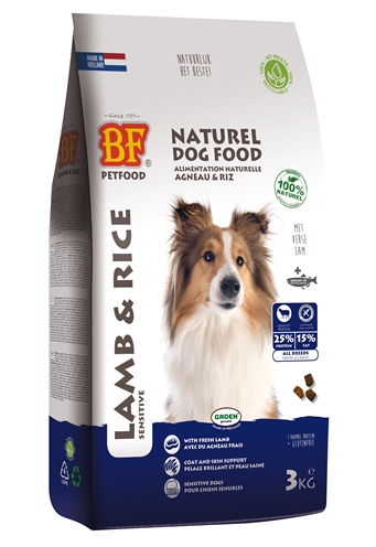 BF PETFOOD Hundefutter Lamm/Reis 3 kg – glutenfrei und leicht verdaulich