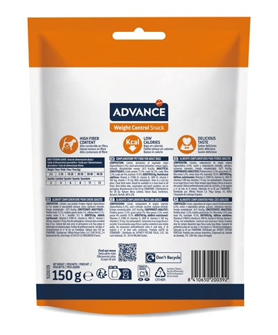 ADVANCE hondensnack APPETITE CONTROL 150 gr – Gezonde snack voor honden