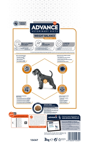 ADVANCE VETERINARY DIET Hondenvoer Weight Balance 3 kg – Medium/Maxi