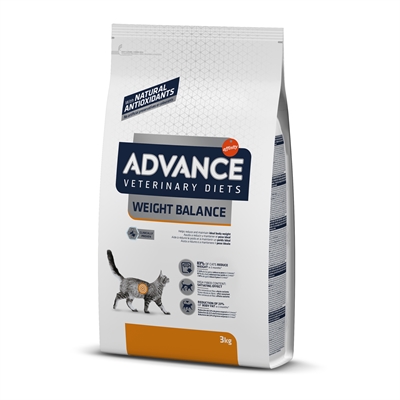 ADVANCE VETERINARY DIET Dieetvoer kat Weight Balance Laag caloriegehalte, rijk aan vezels - 3 kg