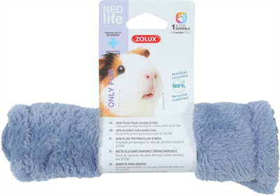 ZOLUX Deken Cavia Neolife Blauw 20×20 cm – Eco-vriendelijk Fleece