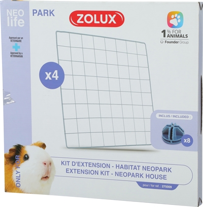 ZOLUX Cavia Uitbreidingsset Neopark Gaaspanelen 4 st 35×35 cm – Eco-vriendelijk