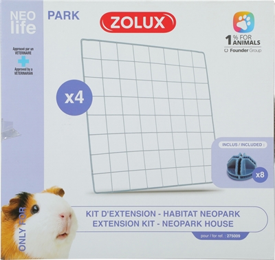ZOLUX Cavia Uitbreidingsset Neopark Gaaspanelen 4 st 35×35 cm – Eco-vriendelijk