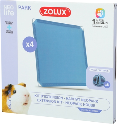 ZOLUX Cavia Uitbreidingsset Neolife Neopark 35×35 cm – Gesloten Panelen