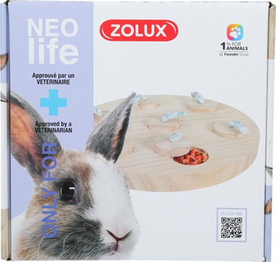 ZOLUX Neolife Treat Tray Konijn Hout 23×23 cm – Eco-vriendelijk