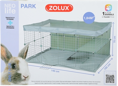 ZOLUX Hondenverblijf Neolife Konijn Neopark 140×105×70 cm – Eco-vriendelijk