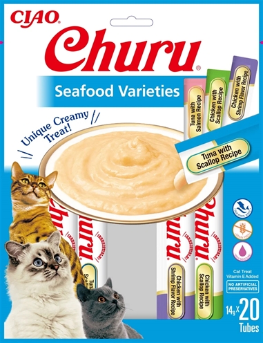 INABA Kattensnack Churu Multipack Kip 20×14 gram – Graanvrij