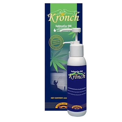 KRONCH Zalmolie en Hennepzaadolie 250 ml – Voedingssupplement voor Honden en Katten