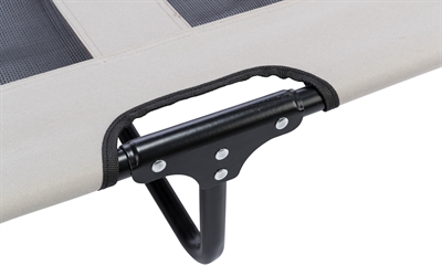 TRIXIE Hondenligbed Stretcher Inklapbaar | Mesh-verkoelend, afneembare wasbare hoes - Grijs/zwart - 120x70x19 cm / max 35 kg