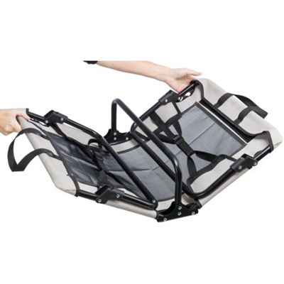 TRIXIE Hondenligbed Stretcher Inklapbaar | Mesh-verkoelend, afneembare wasbare hoes - Grijs/zwart - 120x70x19 cm / max 35 kg