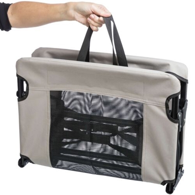 TRIXIE Hondenligbed Stretcher Inklapbaar | Mesh-verkoelend, afneembare wasbare hoes - Grijs/zwart - 120x70x19 cm / max 35 kg