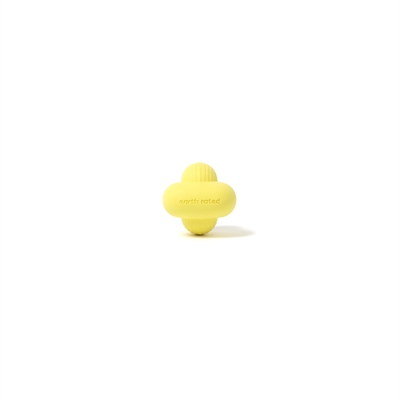 EARTH RATED Hondenspeeltje Fetch Toy Rubber Onvoorspelbaar stuiterend, duurzaam natuurlijk rubber - Geel - 7,5x7,5x4,5 cm