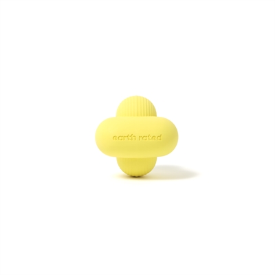 EARTH RATED Hondenspeeltje Fetch Toy Rubber Onvoorspelbaar stuiterend - Geel - 10x6,5x10 cm