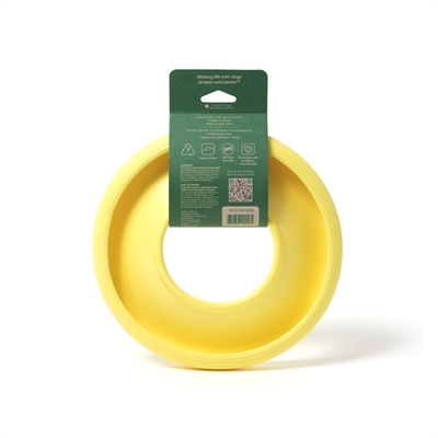 EARTH RATED Frisbee Flyer Toy TPE duurzaam, drijvend - geel - 21,5x4x21,5 cm