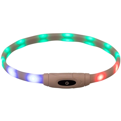 TRIXIE Lichtgevende Halsband Hond 65×1,6 cm – Meerkleurig