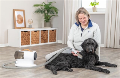 TRIXIE Honden tondeuse set 600W met ingebouwde vachtafzuiger | HEPA-filter - 2 L - netstroom
