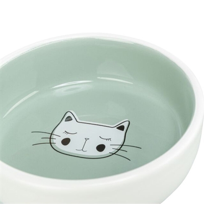 TRIXIE Keramische Voerbak/Drinkbak Kat Assorti 300 ml – Ø 13 cm