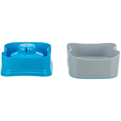 TRIXIE Drinkbak Reisbak Strong 21×21 cm – Donkergrijs/Petrol