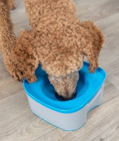 TRIXIE Drinkbak Reisbak Strong 21×21 cm – Donkergrijs/Petrol