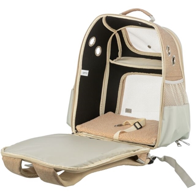 TRIXIE Hondentas Rugtas Willow Beige/Bruin 38×25×45 cm – Comfortabel