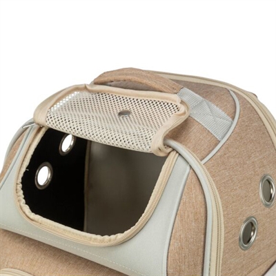 TRIXIE Hondentas Rugtas Willow Beige/Bruin 38×25×45 cm – Comfortabel