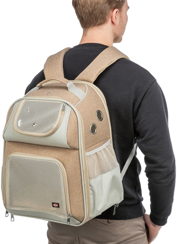 TRIXIE Hondentas Rugtas Willow Beige/Bruin 38×25×45 cm – Comfortabel