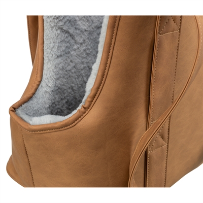 TRIXIE Hondentas Evelyn Bruin/Grijs 40×20×30 cm – Draagtas voor Honden