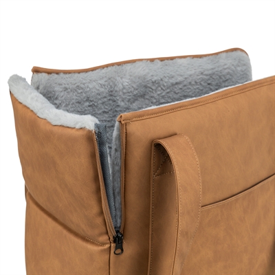 TRIXIE Hondentas Evelyn Bruin/Grijs 40×20×30 cm – Draagtas voor Honden