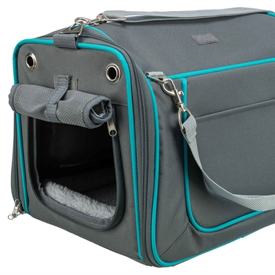 TRIXIE Reistas Knaagdier Vicky Grijs 40×27×28 cm – Uitneembaar Kussen