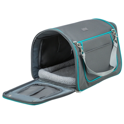 TRIXIE Reistas Knaagdier Vicky Grijs 40×27×28 cm – Uitneembaar Kussen