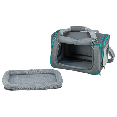 TRIXIE Reistas Knaagdier Vicky Grijs 40×27×28 cm – Uitneembaar Kussen