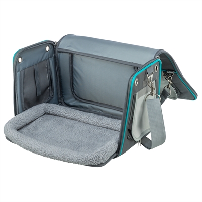 TRIXIE Reistas Knaagdier Vicky Grijs 40×27×28 cm – Uitneembaar Kussen