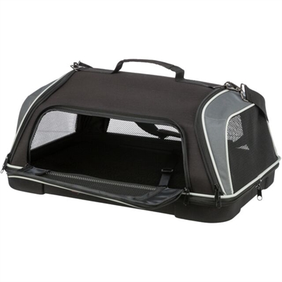 TRIXIE Hondentas Vliegtuigtas Boarding 55×23×40 cm – Zwart/Grijs