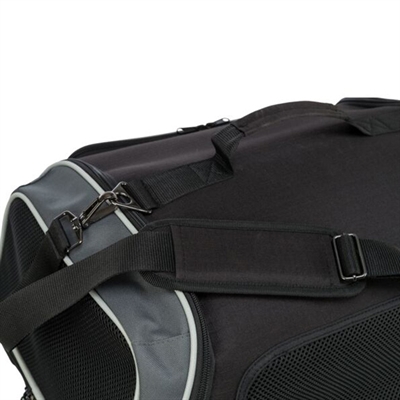 TRIXIE Hondentas Vliegtuigtas Boarding 55×23×40 cm – Zwart/Grijs