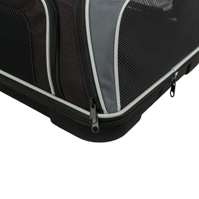 TRIXIE Hondentas Vliegtuigtas Boarding 55×23×40 cm – Zwart/Grijs