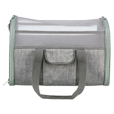 TRIXIE Hondentas Dillon Grijs/Mintgroen 54×32×33 cm – Meshmateriaal