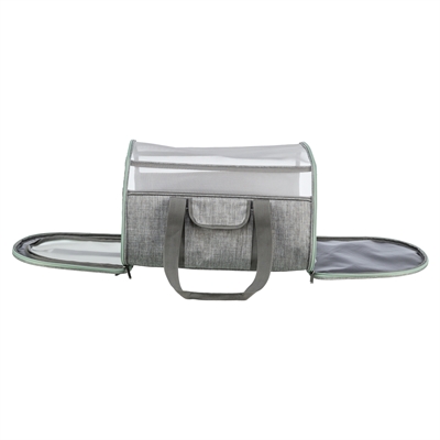 TRIXIE Hondentas Dillon Grijs/Mintgroen 54×32×33 cm – Meshmateriaal